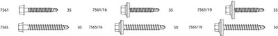 Skruvar 7561 / 7565 - Vy 2 Fästsystem 7561 / 7565 - Vy 2